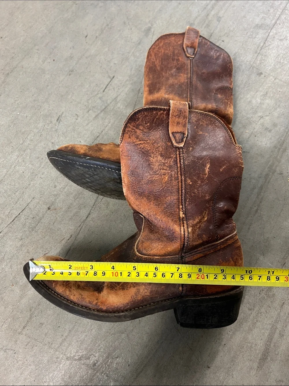 Brown Distressed Leather Ankle Boots - Men's Western Booties